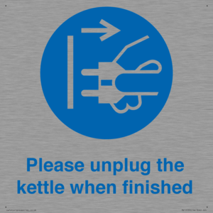 Please unplug the kettle when finished